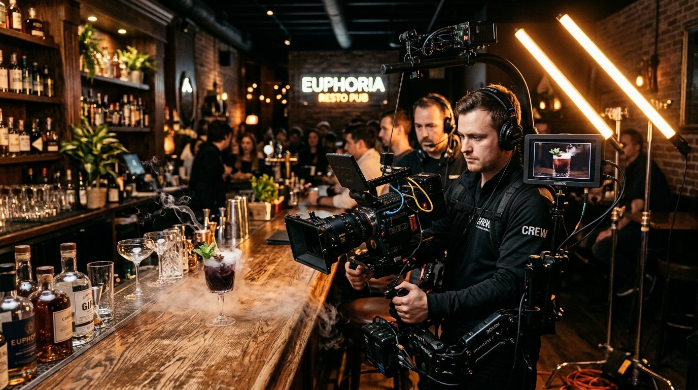 AffixxMedia On-Location Cinema 4K Filming at Euphoria Resto Pub